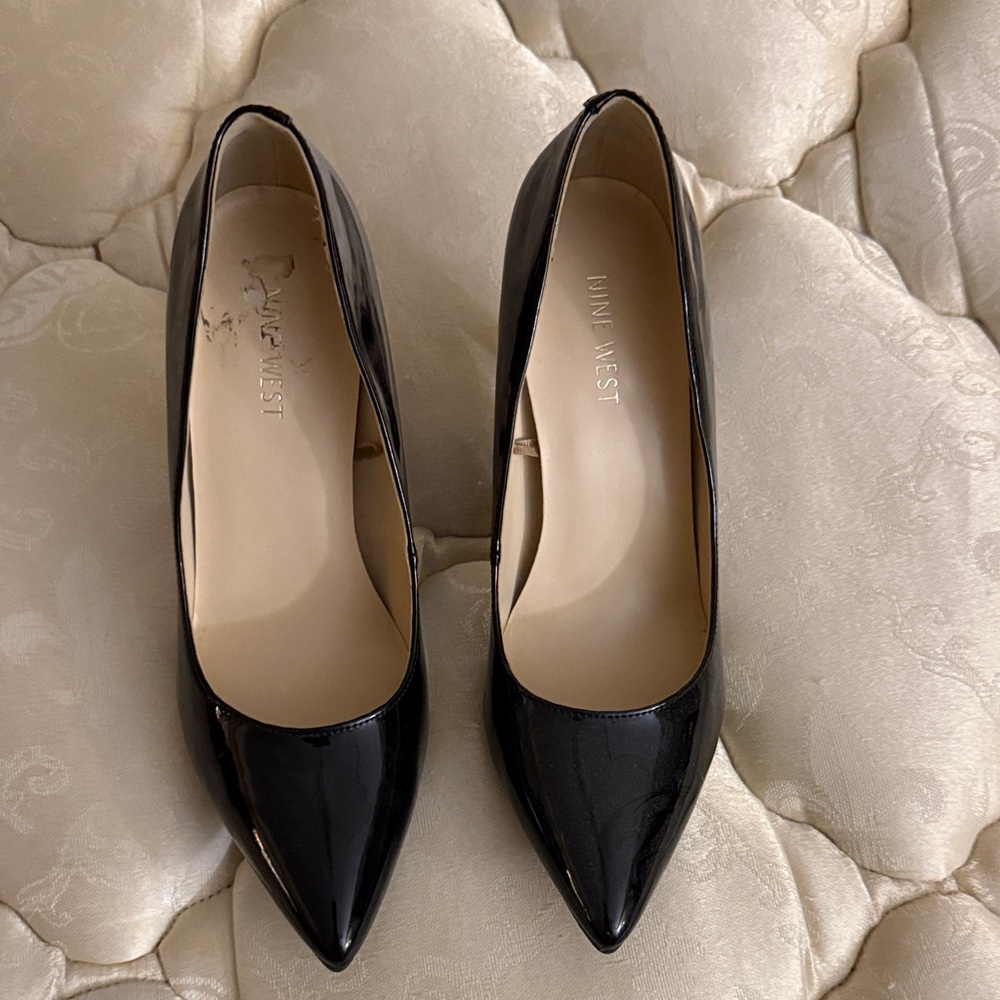 Nine West Black Patent Heels